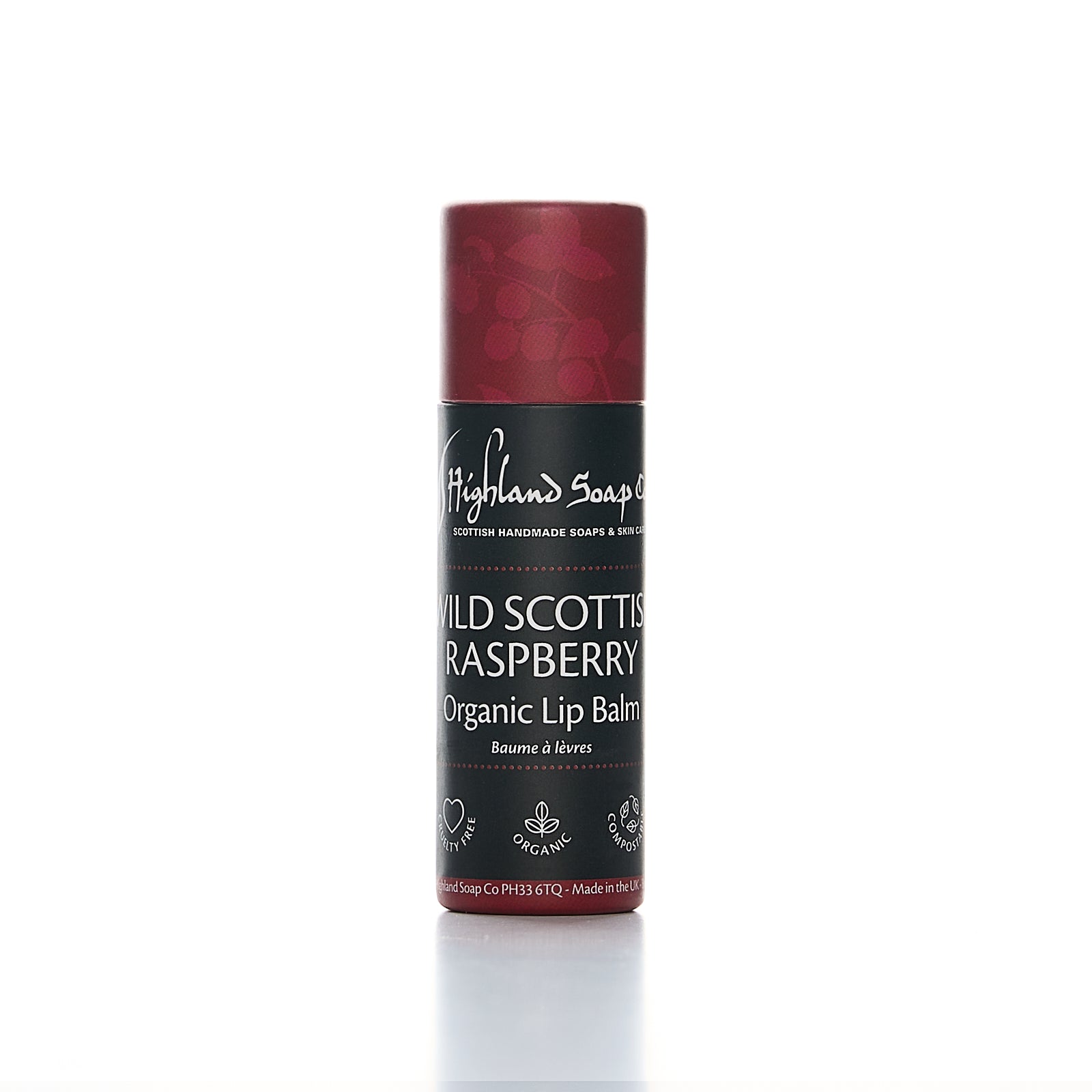 Wild Scottish Raspberry -  Organic Lip Balm 12ml - SAMPLE