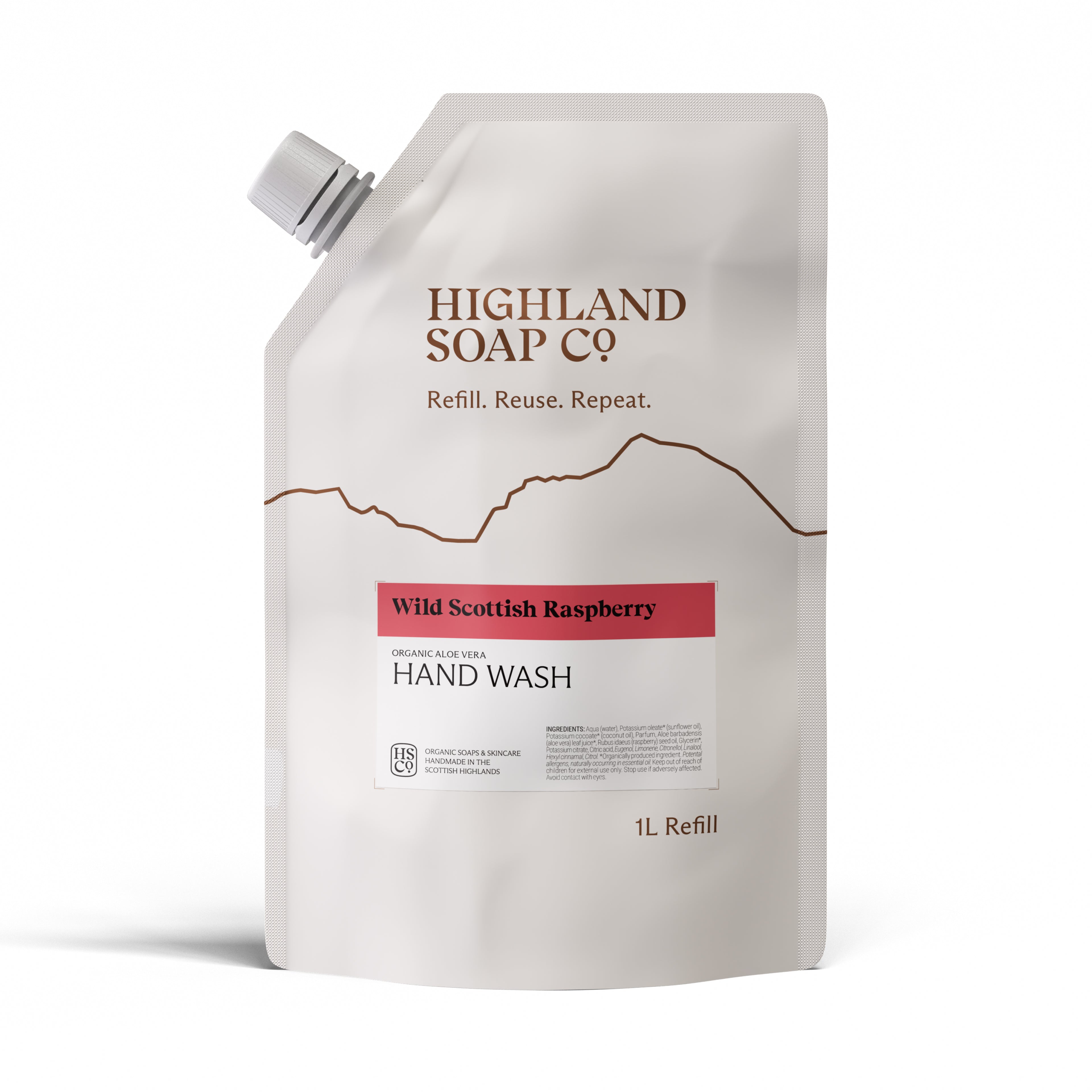 Wild Scottish Raspberry Organic Hand Wash 1L Refill – Highland Soaps Co ...